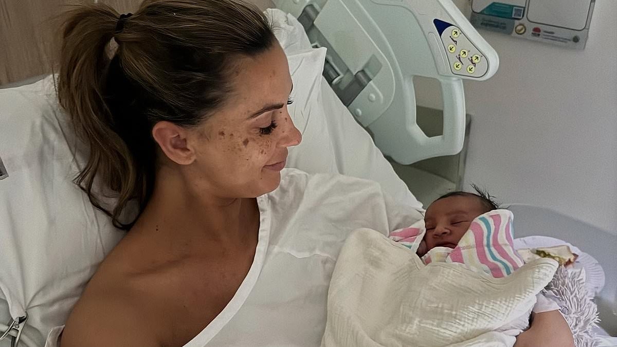 Bachelor star welcomes her first baby and reveals the newborn's very unusual name - following 'terrifying' labour complications: 'I felt hopeless'