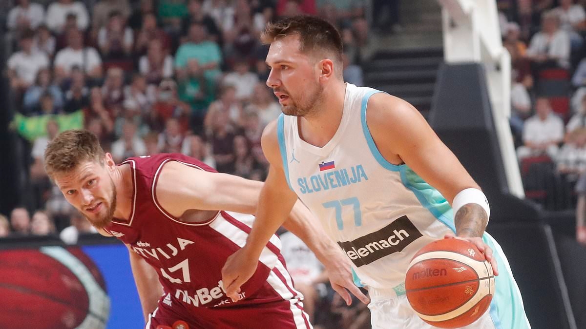 NBA star Luka Doncic hurts knee playing for Slovenia as Lakers fans fear worst