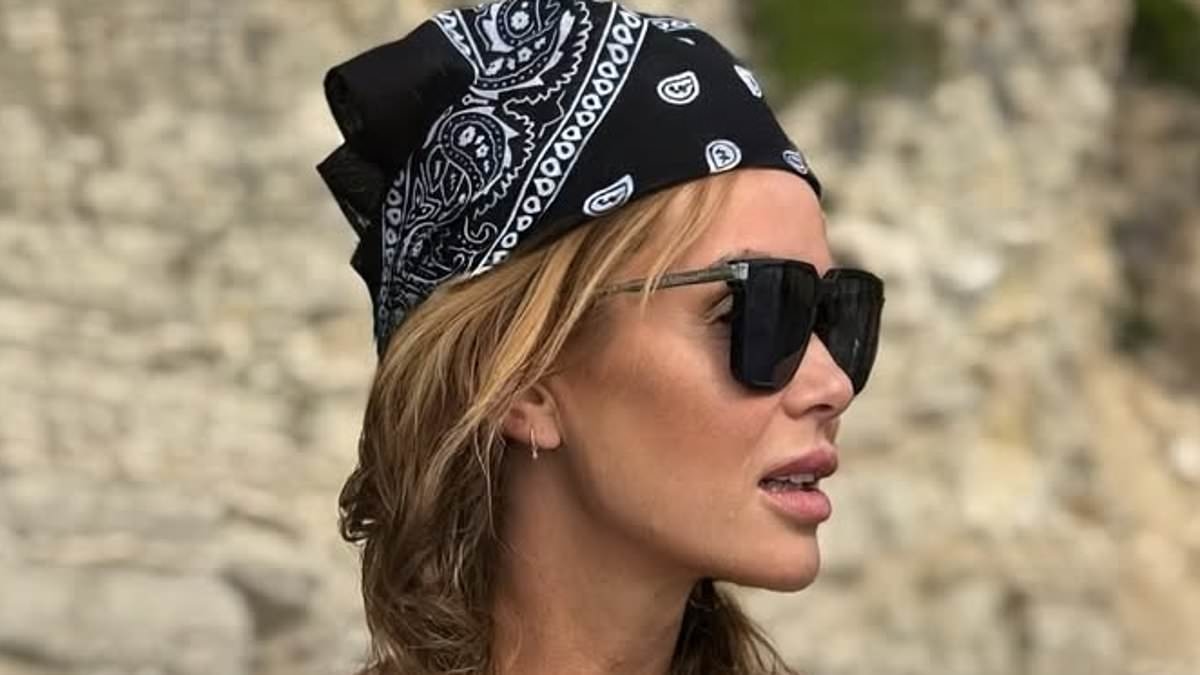 Bikini-clad Amanda Holden, 54, flashes her abs alongside BGT co-star Alesha Dixon, 46, during lavish Corfu holiday with their children