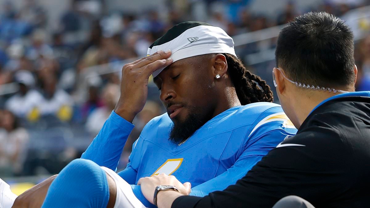 Chargers star Quentin Johnston knocked out cold after sickening blow to the head