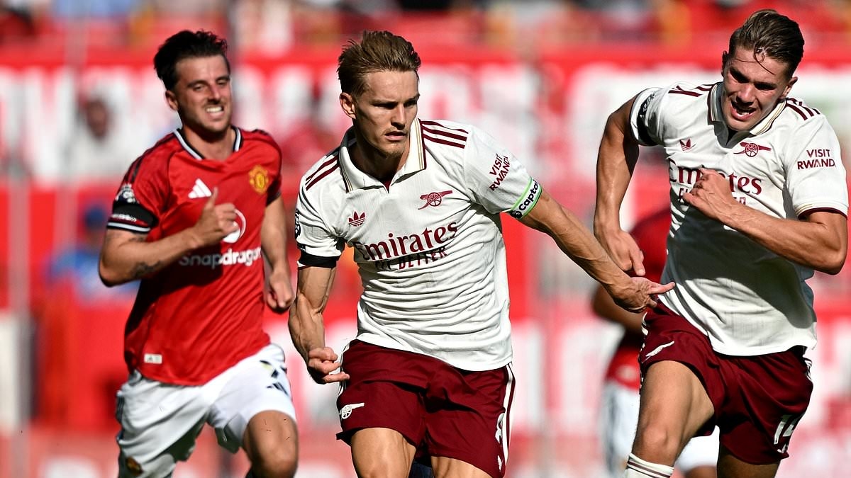 Fans are all saying the same thing after Sky Sports' US-style half-time interview with Martin Odegaard during Arsenal's showdown with Man United