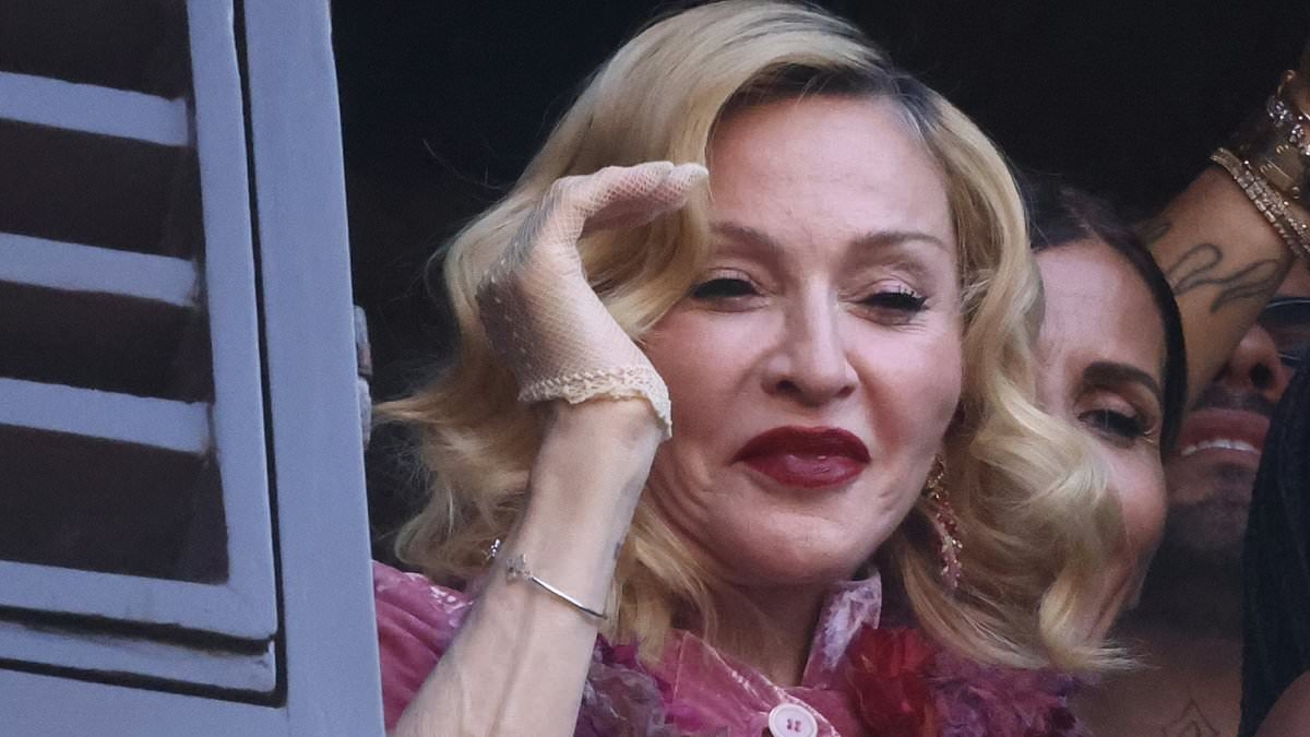 Madonna's 67th birthday at 'the world's most insane horse race': The very famous faces who joined singer as bareback riders take treacherous turns at speed - and even WHIP each other