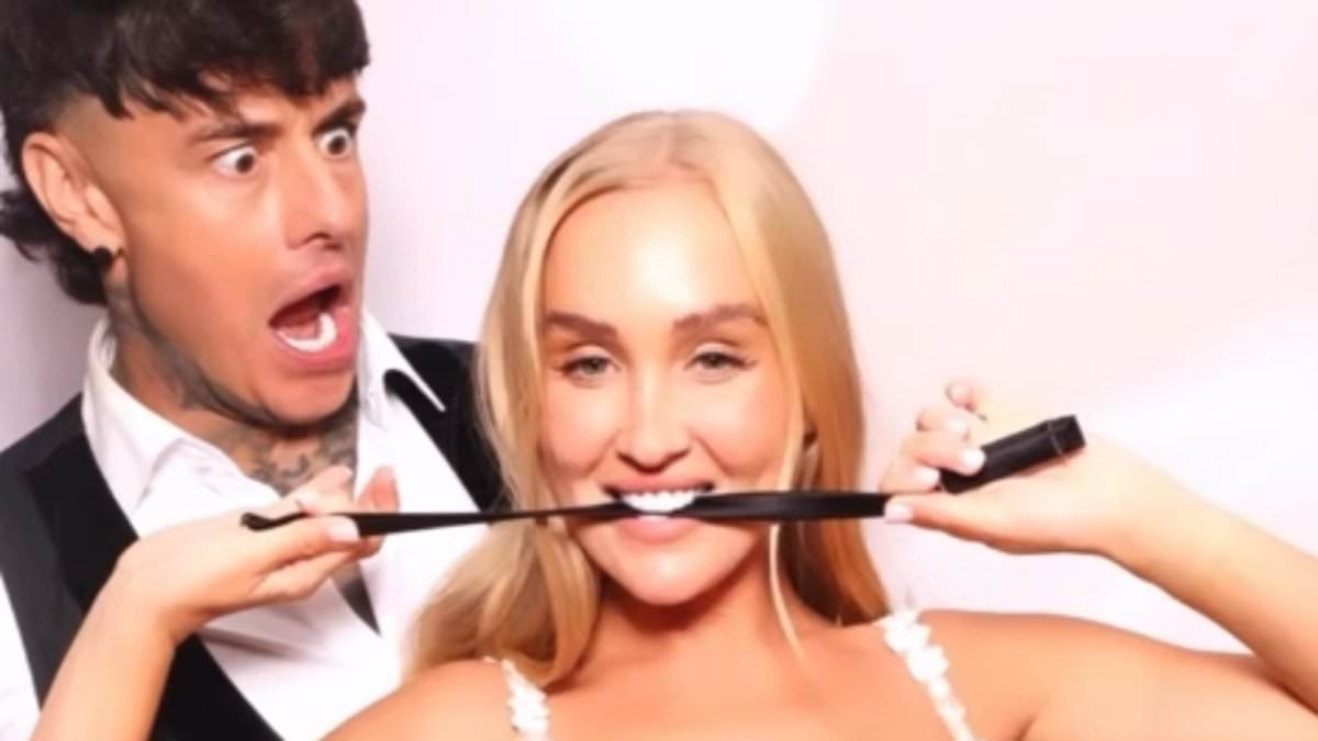 Ex On The Beach's Chet Johnson and Helen Briggs marry in £450 ceremony - followed by WILD party with celeb DJ set, sexy photobooth antics, OnlyFans stars and saucy wedding dress