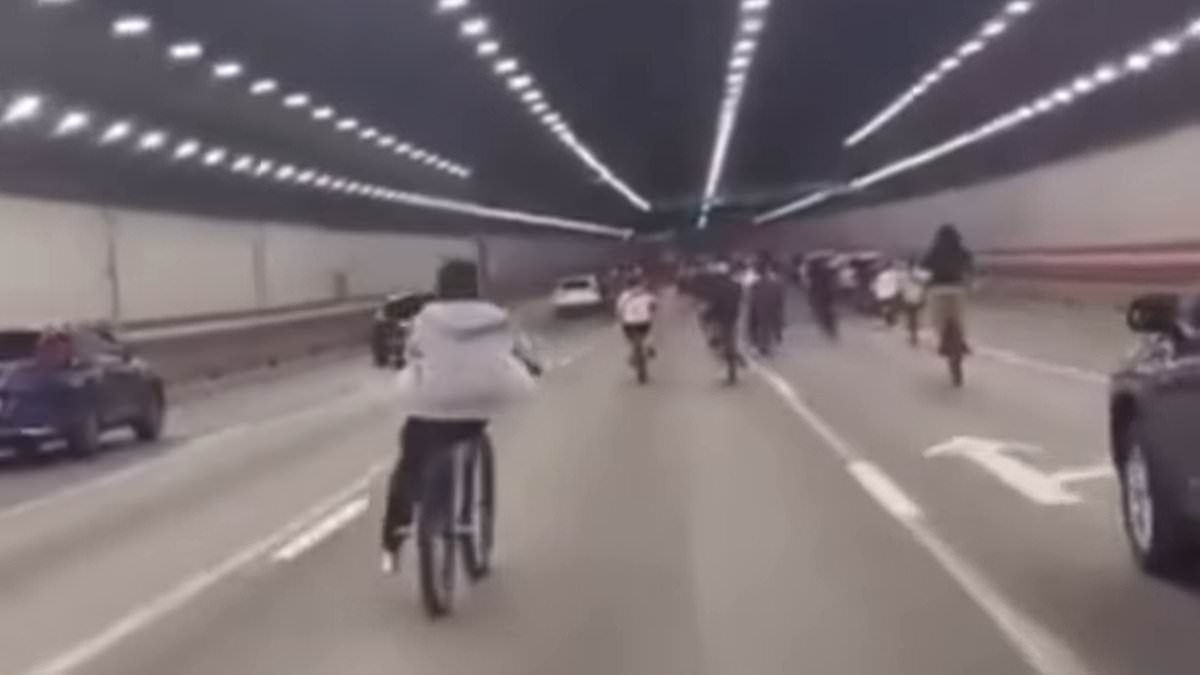 Dem-run Boston descends into Mad Max hellscape as 100 youths on dirt bikes and scooters take over freeway tunnel