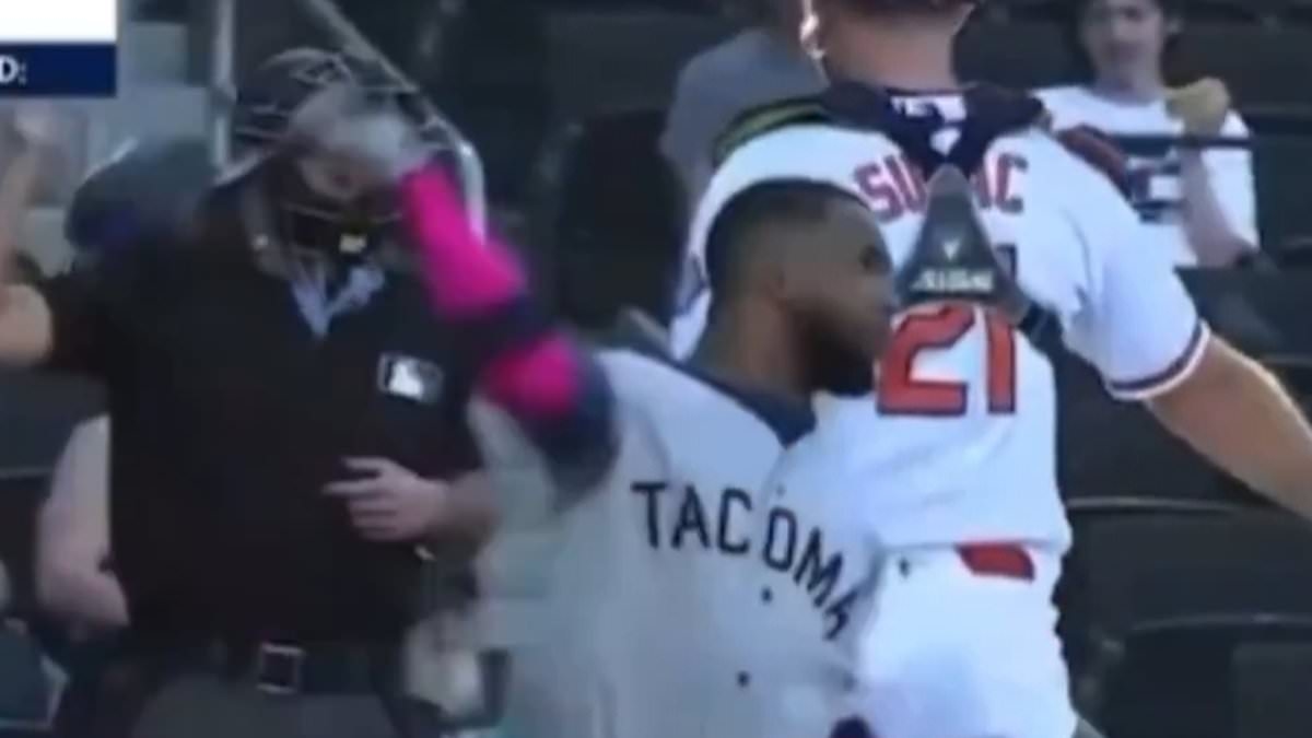 Mariners star Victor Robles launches his bat at pitcher and tries to start a brawl in barely-believable meltdown