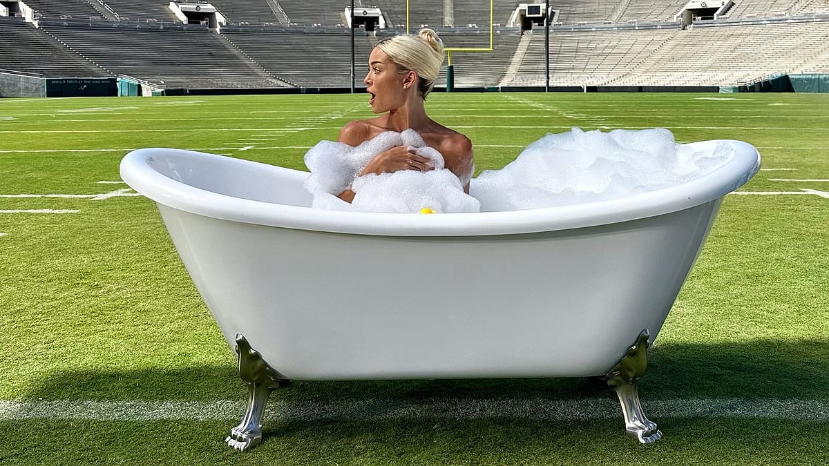 Livvy Dunne stuns fans as she strips completely naked for bathtub photoshoot inside the Rose Bowl