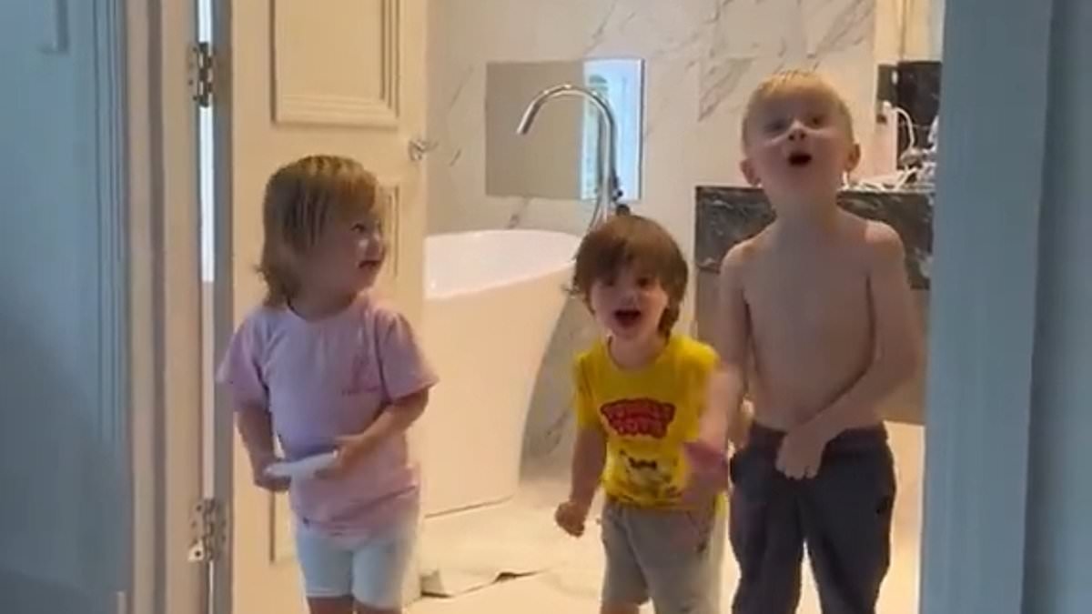 James Maddison's adorable children lift his spirits by belting out iconic Tottenham song as he recovers from 'cruel' ACL injury that will sideline him for most of the campaign