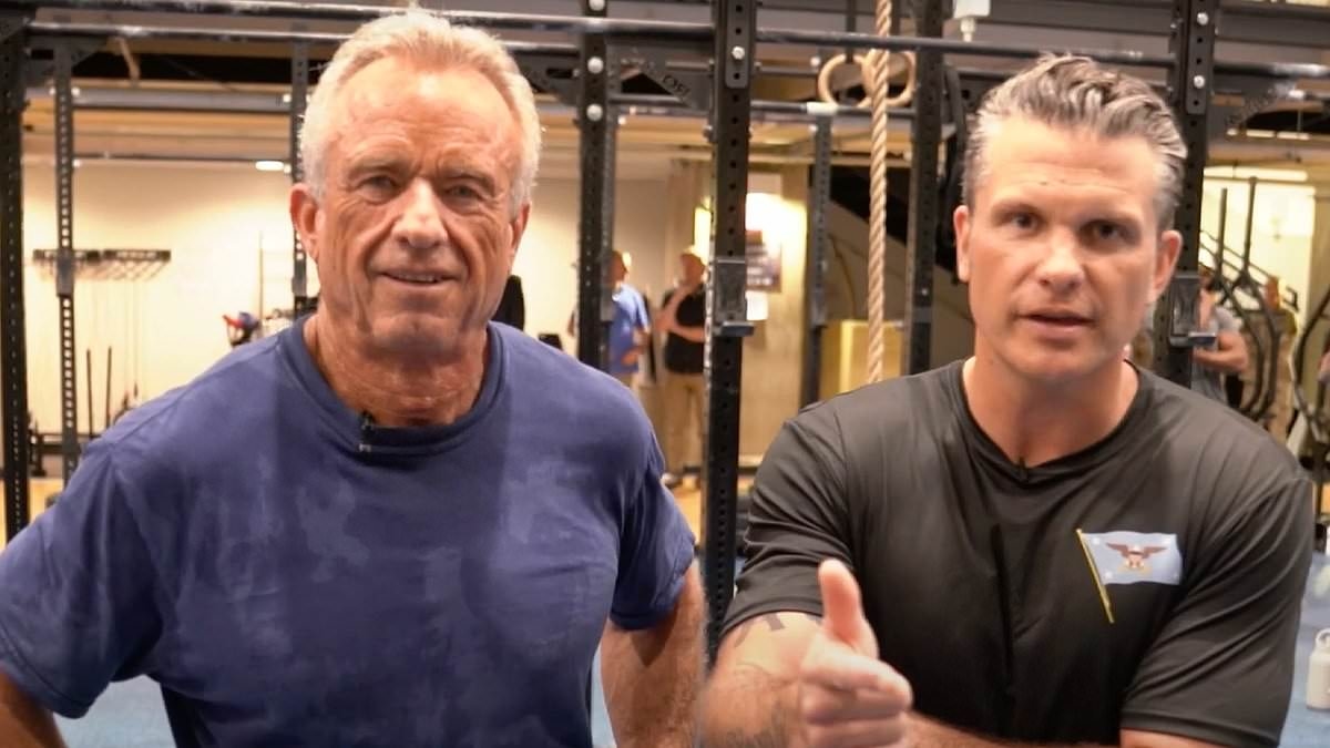RFK Jr. and Pete Hegseth battle in fitness challenge in front of Marines.. but which Trump sidekick won?