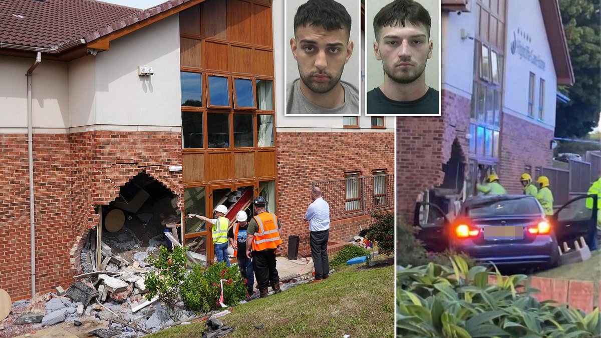 Two men admit stealing BMW during test drive before it crashed into dementia care home - with two elderly residents dying a day later