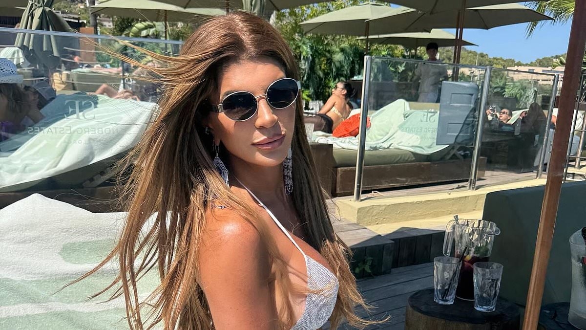 Teresa Giudice sizzles in bikini during sangria-fueled getaway... after her paltry RHONJ salary was revealed