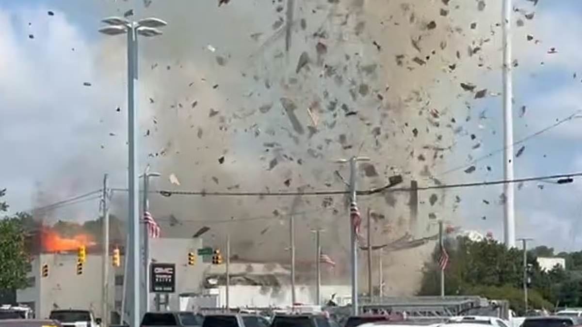 Huge explosion rocks North Carolina neighborhood after car crashed into veterinarian's offices