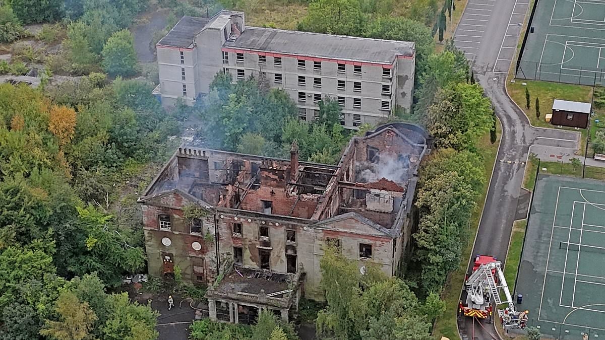Devastating blaze tears through abandoned Grade I listed mansion after warnings it was 'at risk'