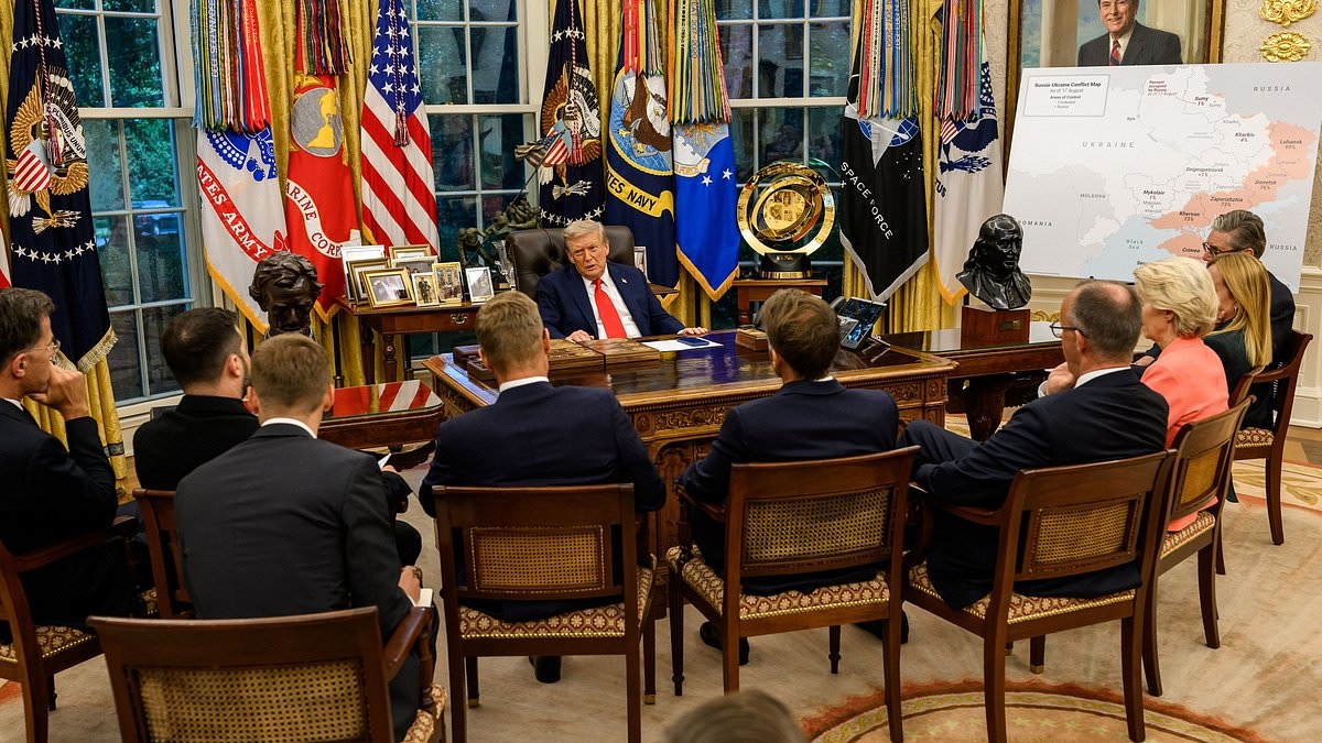 UK's military chief in Pentagon talks after Donald Trump pledges a NATO-style security guarantee for Ukraine - but British peacekeeping troops 'won't be sent to the frontline'