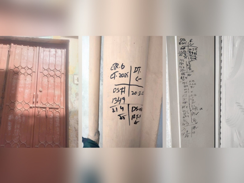 Residents protest health teams' markings on homes