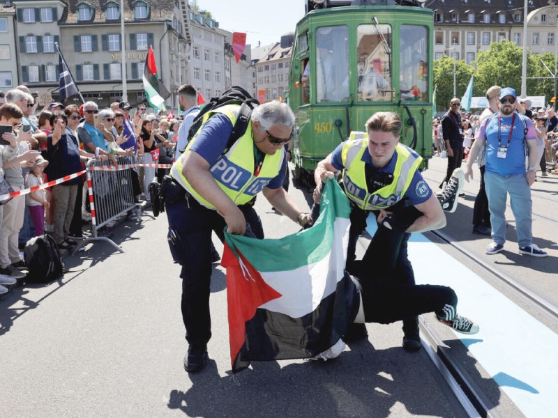 Protests penetrate Eurovision parade