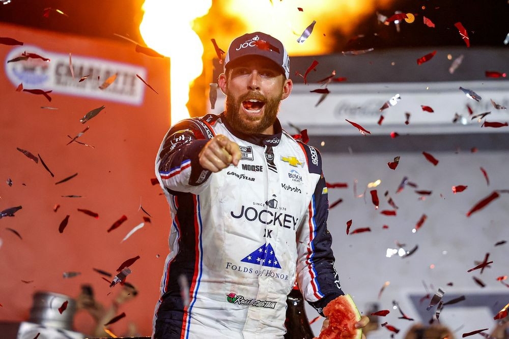 Ross Chastain wins NASCAR Coca Cola 600, smashes watermelon afterwards