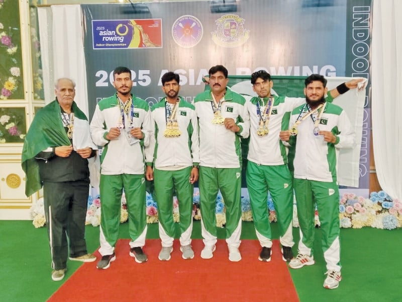 Pak rowing team bags 10 gold in Asian event