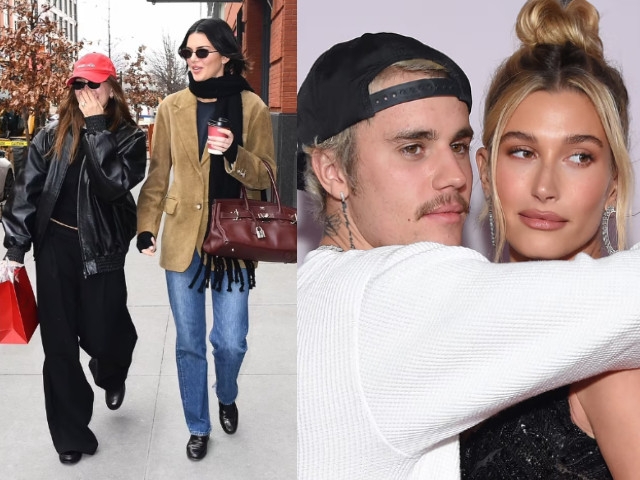 Hailey Bieber appears cheerful with Kendall Jenner amid Justin Bieber's distressed look