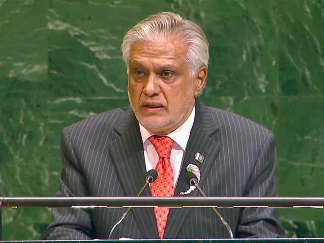 Dar reaffirms Pakistan's support for independent Palestinian state at UN