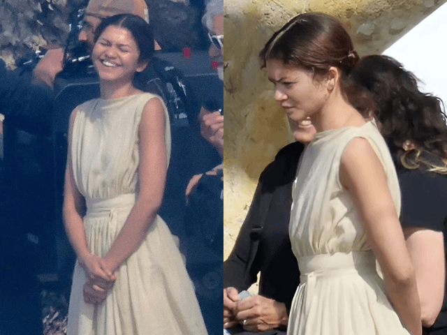 Zendaya's first look on the 'The Odyssey' set features bridal-style costume as filming begins