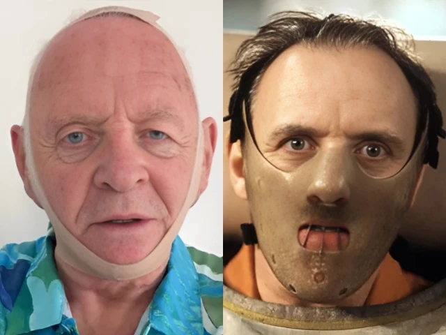 Anthony Hopkins channels Hannibal Lecter in Kim Kardashian's new SKIMS Face Wrap
