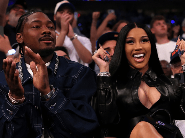Cardi B and Stefon Diggs put romance rumours to rest at Knicks playoff victory in NYC
