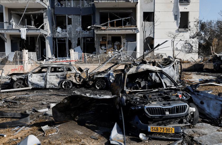 Iran fires 20 missiles in strikes on Israeli military sites, leaving two injured