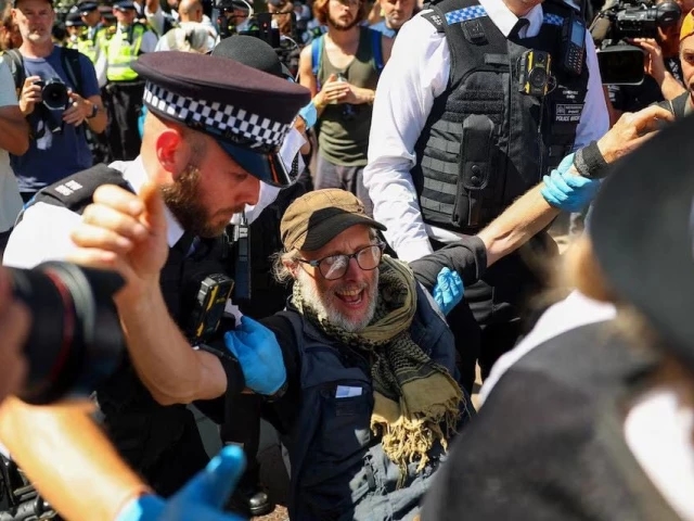 London police arrest 41 over support for banned Palestine Action group