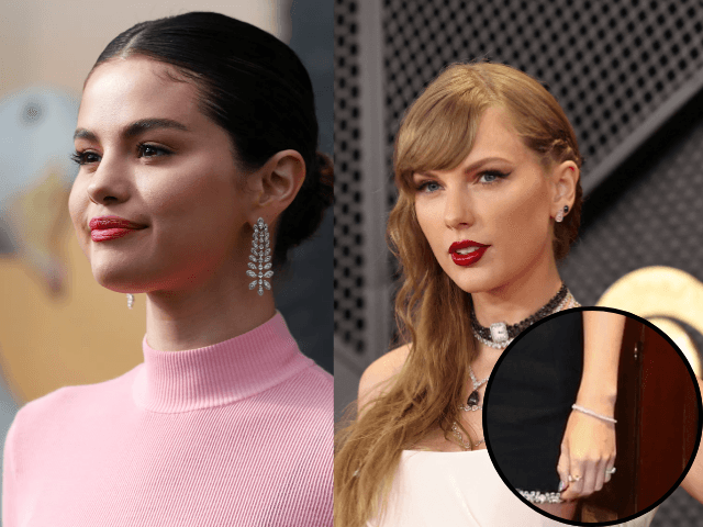 Taylor Swift wears Travis Kelce's custom gift on girls night out with Selena Gomez