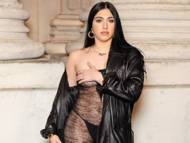 Madonna's daughter Lourdes Leon wears revealing catsuit at Saint Laurent's Paris Fashion Week show
