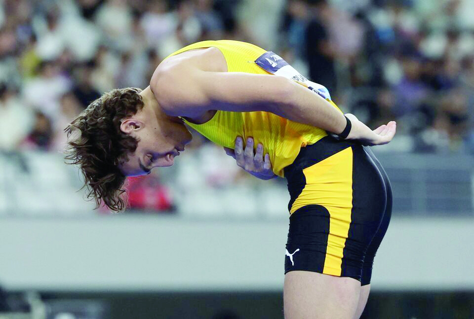 Duplantis falls short of record at Shanghai meet