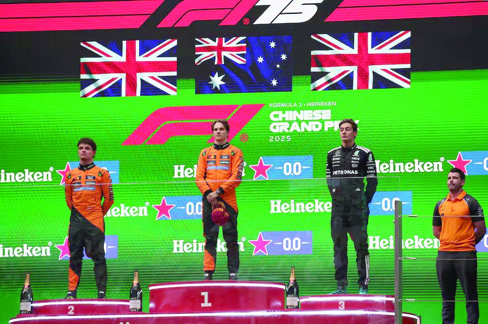 Piastri leads McLaren one-two in China