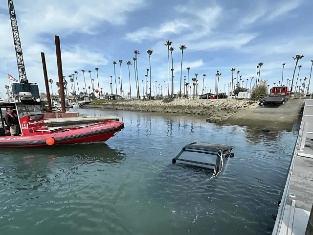 Tesla Cybertruck submerged in Ventura harbor after driver's mistake