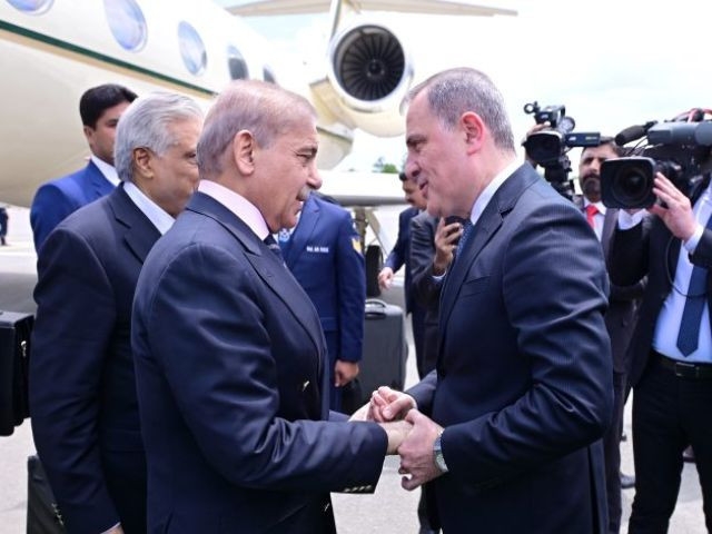 PM Shehbaz arrives in Azerbaijan for trilateral summit