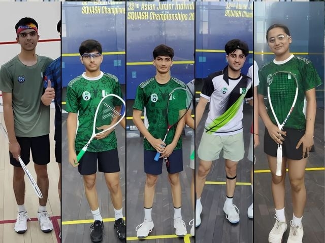 Pakistani players secure double gold in Asian Junior Squash event
