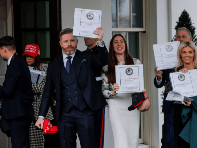 X influencers spotted with 'Epstein Files: Phase 1' binders at White House, sparking online debate