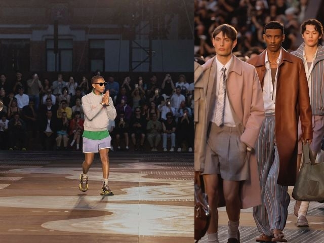 Pharrell Williams' Louis Vuitton show dazzles with retro tailoring and Indian-inspired designs