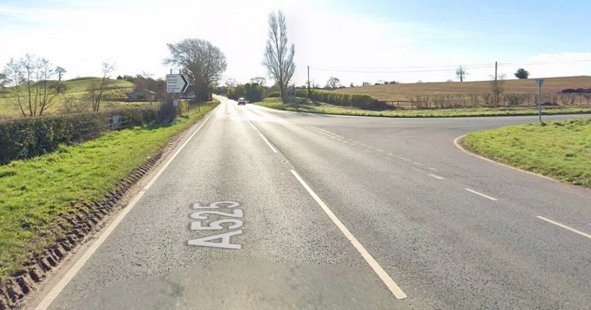 Live updates as A525 crash shuts road