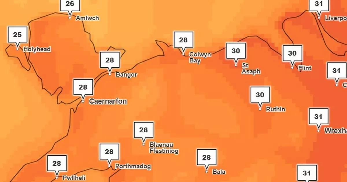 North Wales to be as hot as Benidorm as temperatures soar