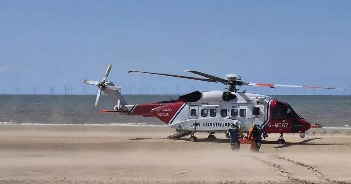 Person airlifted from popular North Wales beach after emergency response