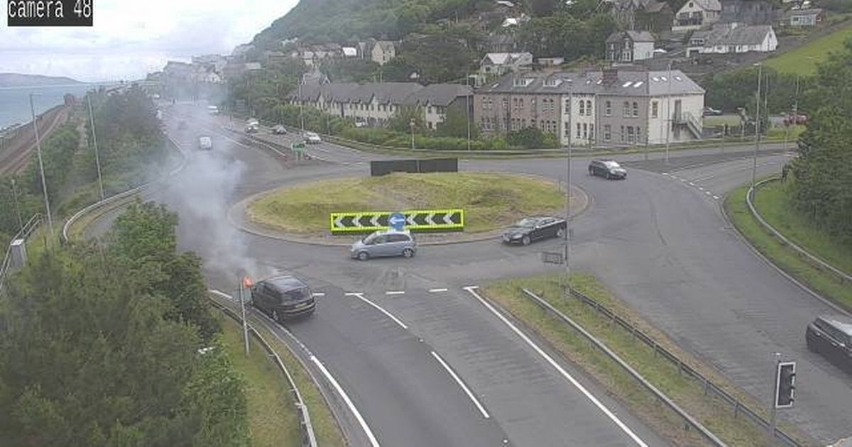 Live updates as A55 stretch closed due to vehicle fire