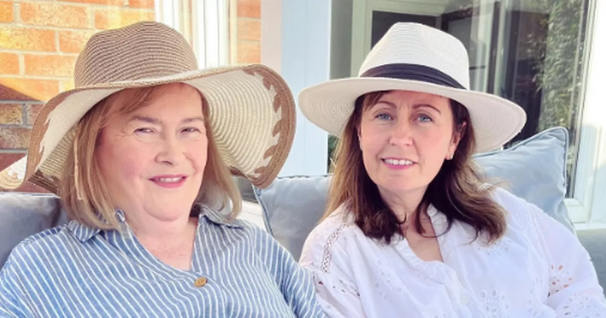 Susan Boyle 'glowing' as she soaks up Scottish weather at BBQ with pals