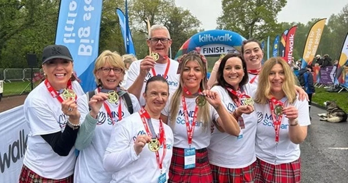 Glasgow Airport team take on Kiltwalk to raise vital MND Scotland funds