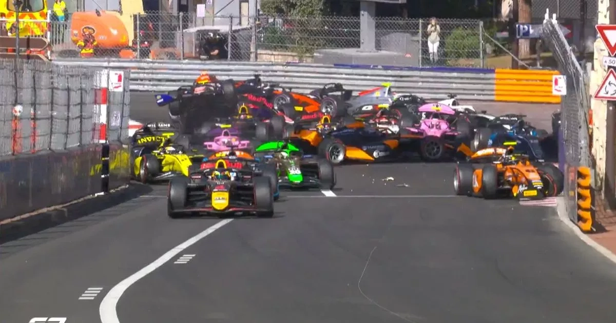 Monaco GP crash horror as 12-car pile up on first bend brings race to standstill