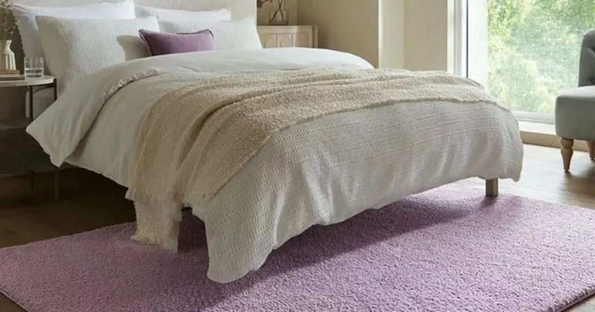 Dunelm 'thick and soft' washable rug that's available in nine colours get 20% cut in summer sale
