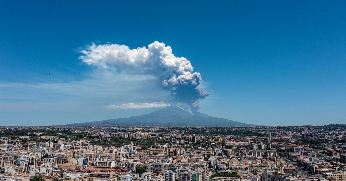 Mount Etna erupts as huge explosion seen for miles
