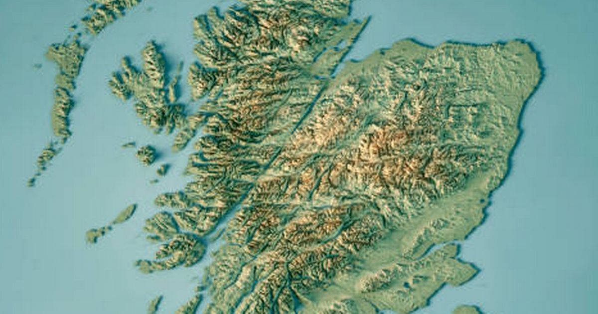 What is the giant scar that cuts across Scotland and is visible from space?