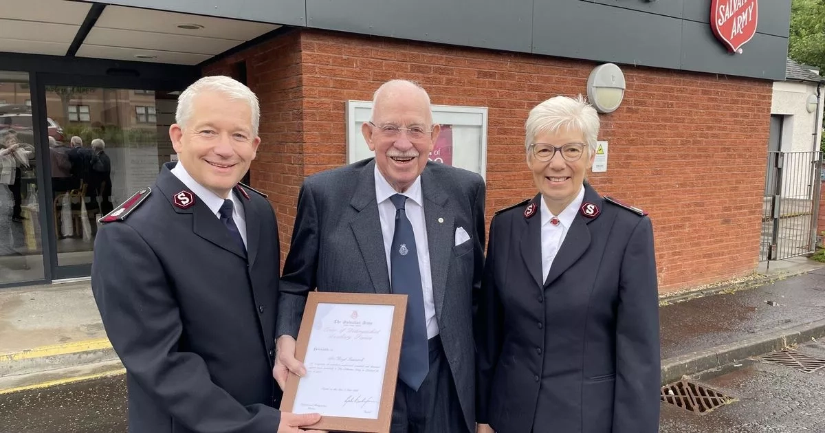 Sir Boyd Tunnock honoured for charity work by The Salvation Army