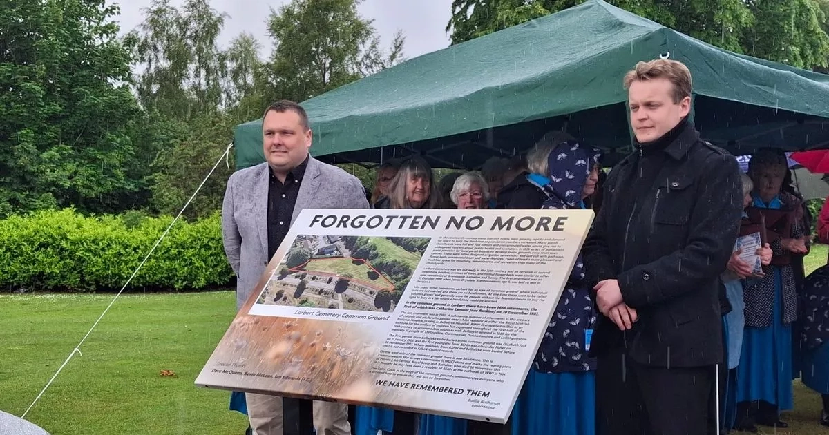 Falkirk cemetery memorial marks almost 1500 people given 'paupers' burial'