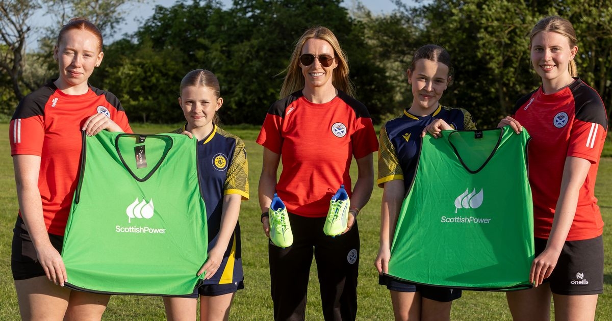 Ayrshire girls football team scores vital equipment from ScottishPower